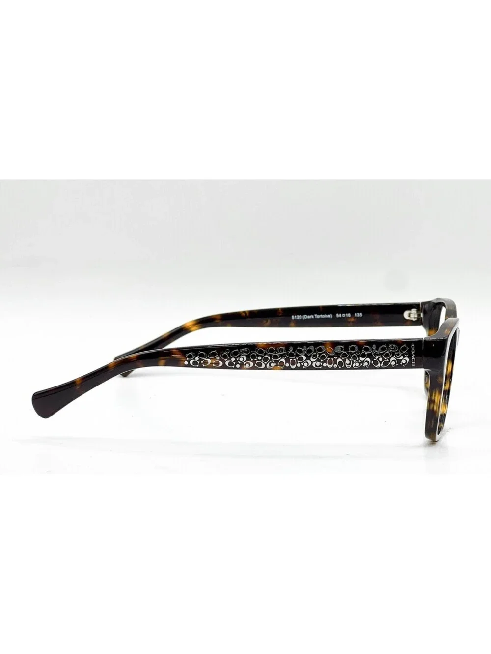 Coach HC 6068 5120 Dark Tortoise Rectangle Authentic Eyeglass Frames 54-16